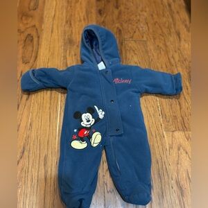 Disney  Mickey Mouse Fleece Snowsuit Bunting 0–3M